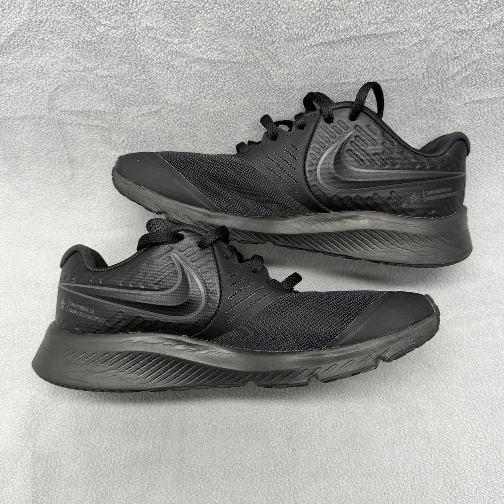 Nike Star Runner 2 GS Triple‎ Black Kids Size 4y AQ3542-003